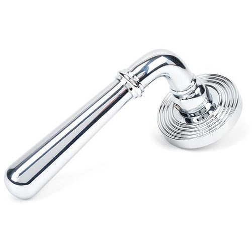 From The Anvil - Newbury Lever on Rose Set (Beehive) - Polished Chrome - 46055 - Choice Handles