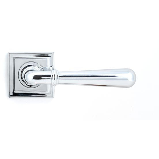 From The Anvil - Newbury Lever on Rose Set (Square) - Polished Chrome - 46056 - Choice Handles