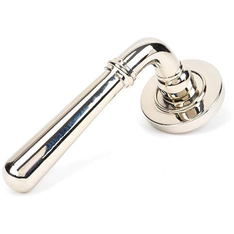 From The Anvil - Newbury Lever on Rose Set (Plain) - Polished Nickel - 46057 - Choice Handles