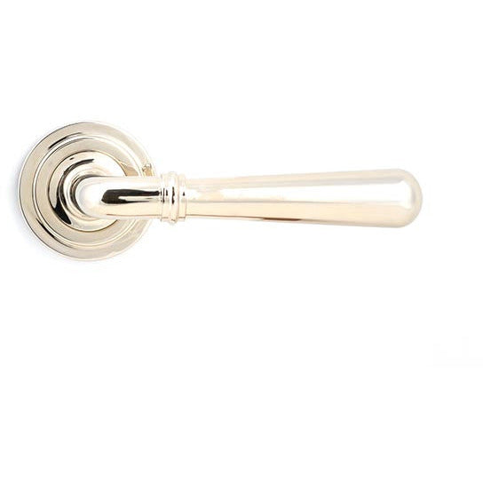 From The Anvil - Newbury Lever on Rose Set (Art Deco) - Polished Nickel - 46058 - Choice Handles