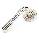 From The Anvil - Newbury Lever on Rose Set (Art Deco) - Polished Nickel - 46058 - Choice Handles