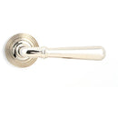 From The Anvil - Newbury Lever on Rose Set (Beehive) - Polished Nickel - 46059 - Choice Handles