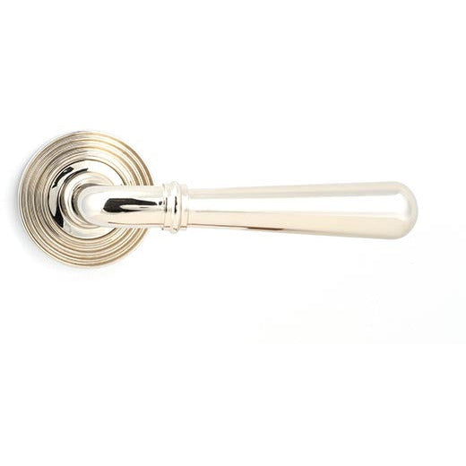From The Anvil - Newbury Lever on Rose Set (Beehive) - Polished Nickel - 46059 - Choice Handles