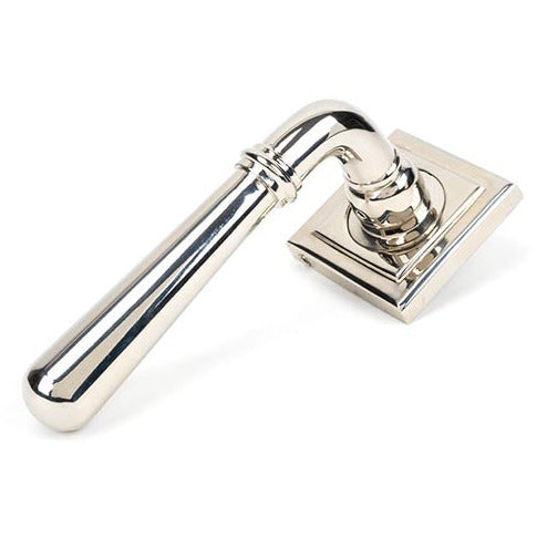 From The Anvil  - Newbury Lever on Rose Set (Square) - Polished Nickel - 46060 - Choice Handles