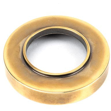 From The Anvil - Hammered Newbury Lever on Rose Set (Plain) - Aged Brass - 46069 - Choice Handles