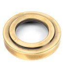 From The Anvil - Hammered Newbury Lever on Rose Set (Art Deco) - Aged Brass - 46070 - Choice Handles