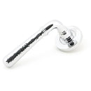 From The Anvil - Hammered Newbury Lever on Rose Set (Plain) - Polished Chrome - 46073 - Choice Handles