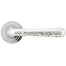 From The Anvil - Hammered Newbury Lever on Rose Set (Art Deco) - Polished Chrome - 46074 - Choice Handles