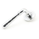 From The Anvil - Hammered Newbury Lever on Rose Set (Art Deco) - Polished Chrome - 46074 - Choice Handles