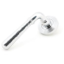 From The Anvil - Hammered Newbury Lever on Rose Set (Beehive) - Polished Chrome - 46075 - Choice Handles