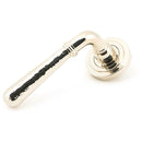 From The Anvil - Hammered Newbury Lever on Rose Set (Art Deco) - Polished Nickel - 46078 - Choice Handles