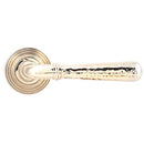 From The Anvil - Hammered Newbury Lever on Rose Set (Beehive) - Polished Nickel - 46079 - Choice Handles