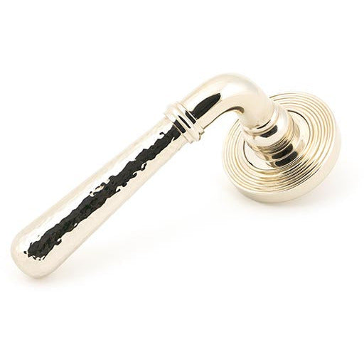 From The Anvil - Hammered Newbury Lever on Rose Set (Beehive) - Polished Nickel - 46079 - Choice Handles