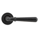 From The Anvil - Hammered Newbury Lever on Rose Set (Beehive) - Aged Bronze - 46083 - Choice Handles