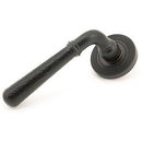From The Anvil - Hammered Newbury Lever on Rose Set (Beehive) - Aged Bronze - 46083 - Choice Handles