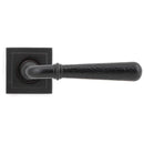 From The Anvil - Hammered Newbury Lever on Rose Set (Square) - Aged Bronze - 46084 - Choice Handles