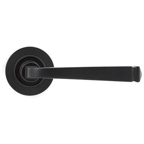 From The Anvil - Avon Round Lever on Rose Set (Plain) - Aged Bronze - 46089 - Choice Handles