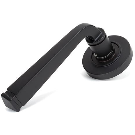 From The Anvil - Avon Round Lever on Rose Set (Plain) - Aged Bronze - 46089 - Choice Handles