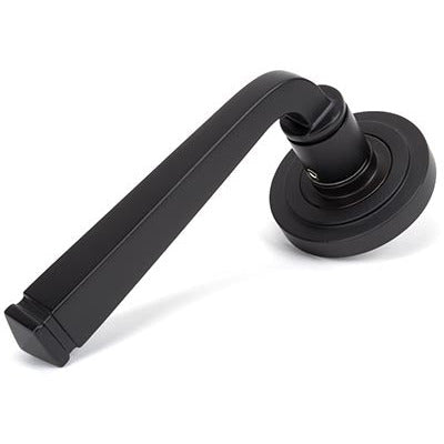 From The Anvil - Avon Round Lever on Rose Set (Art Deco) - Aged Bronze - 46090 - Choice Handles