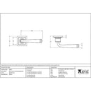 From The Anvil - Avon Round Lever on Rose Set (Square) - Aged Bronze - 46092 - Choice Handles