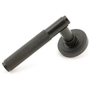 From The Anvil - Brompton Lever on Rose Set (Art Deco) - Aged Bronze - 46098 - Choice Handles