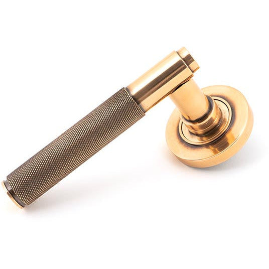 From The Anvil - Brompton Lever on Rose Set (Plain) - Polished Bronze - 46101 - Choice Handles