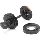 From The Anvil - Round Thumbturn Set (Art Deco) - Aged Bronze - 46106 - Choice Handles