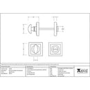 From The Anvil - Round Thumbturn Set (Square) - Aged Bronze - 46108 - Choice Handles