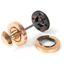 From The Anvil - Round Thumbturn Set (Plain) - Polished Bronze - 46109 - Choice Handles
