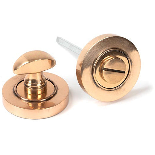From The Anvil - Round Thumbturn Set (Plain) - Polished Bronze - 46109 - Choice Handles