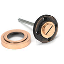 From The Anvil - Round Thumbturn Set (Art Deco) - Polished Bronze - 46110 - Choice Handles