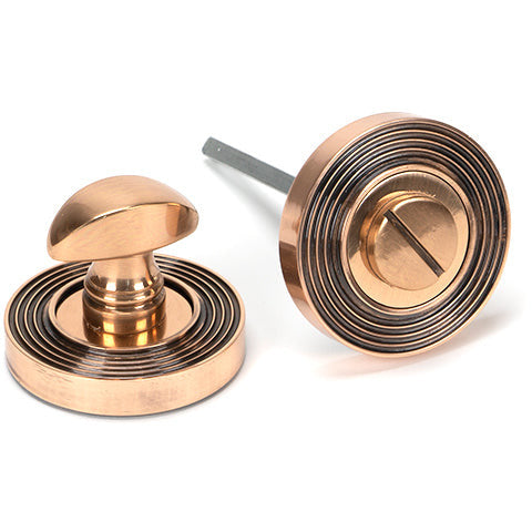 From The Anvil - Round Thumbturn Set (Beehive) - Polished Bronze - 46111 - Choice Handles