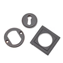 From The Anvil - Round Escutcheon (Square) - Aged Bronze - 46116 - Choice Handles