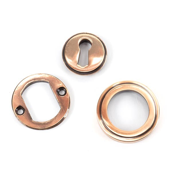 From The Anvil - Round Escutcheon (Art Deco) - Polished Bronze - 46118 - Choice Handles