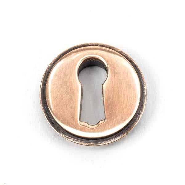 From The Anvil - Round Escutcheon (Art Deco) - Polished Bronze - 46118 - Choice Handles