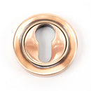 From The Anvil - Round Euro Escutcheon (Plain) - Polished Bronze - 46125 - Choice Handles