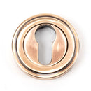 From The Anvil - Round Euro Escutcheon (Art Deco) - Polished Bronze - 46126 - Choice Handles