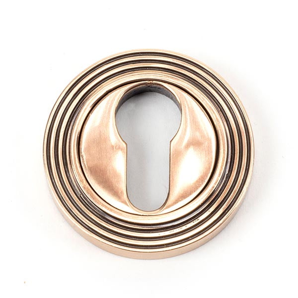 From The Anvil - Round Euro Escutcheon (Beehive) - Polished Bronze - 46127 - Choice Handles