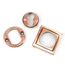 From The Anvil - Round Euro Escutcheon (Square) - Polished Bronze - 46128 - Choice Handles