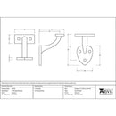 From The Anvil - 2" Handrail Bracket - Beeswax - 46138 - Choice Handles