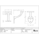 From The Anvil - 2.5" Handrail Bracket - Beeswax - 46139 - Choice Handles