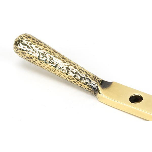 From The Anvil - 10" Hammered Newbury Stay - Aged Brass - 46145 - Choice Handles