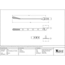 From The Anvil - 10" Hammered Newbury Stay - Aged Brass - 46145 - Choice Handles