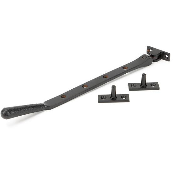 From The Anvil - 10" Hammered Newbury Stay - Aged Bronze - 46154 - Choice Handles