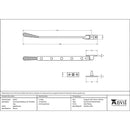 From The Anvil - 12" Hammered Newbury Stay - Aged Bronze - 46155 - Choice Handles