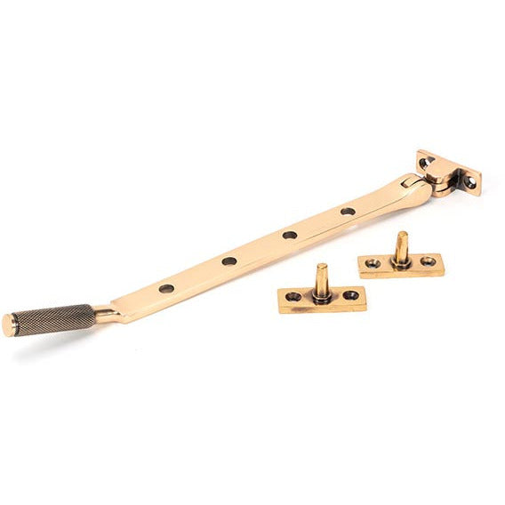 From The Anvil - 10" Brompton Stay - Polished Bronze - 46195 - Choice Handles