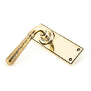From The Anvil - Hammered Newbury Lever Latch Set - Aged Brass - 46210 - Choice Handles