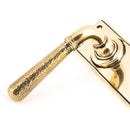 From The Anvil - Hammered Newbury Lever Bathroom Set - Aged Brass - 46211 - Choice Handles