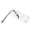From The Anvil - Hammered Newbury Lever Lock Set - Polished Chrome - 46213 - Choice Handles