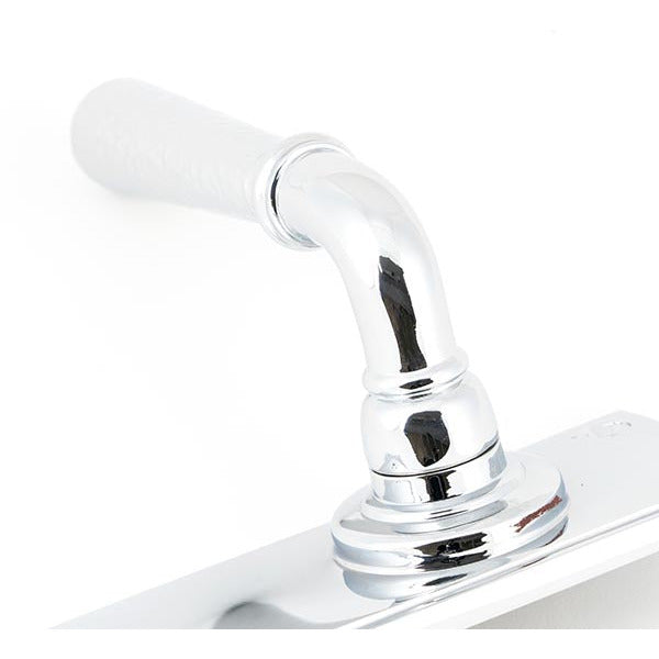 From The Anvil - Hammered Newbury Lever Lock Set - Polished Chrome - 46213 - Choice Handles
